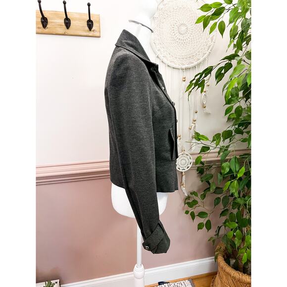 Robert Rodriguez Gray Admiral Military Jacket NWOT Size 6 - Picture 3 of 7